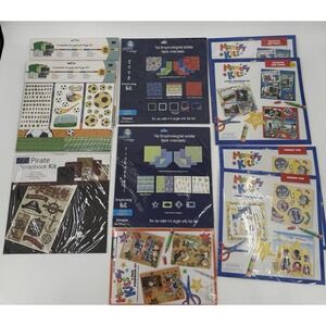 Lot Of 10 Scrabook & Sticker Kits For Kids - Pirate, Soccer, Disney, Memory Kits